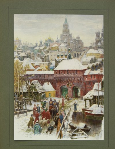 Illustration för storhertigen, tsaren och den kejserliga jakten i Ryssland av N. Kutepov, 1896 av Apollinari Mikhailovich Vasnetsov