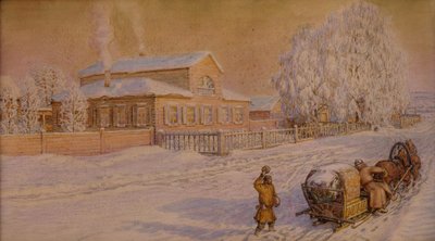Vårt hus i Ryabovo, 1918-1919 av Apollinari Mikhailovich Vasnetsov