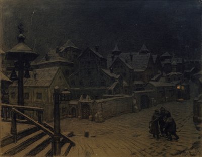 Boyars herrgårdar sover, 1918 av Apollinari Mikhailovich Vasnetsov