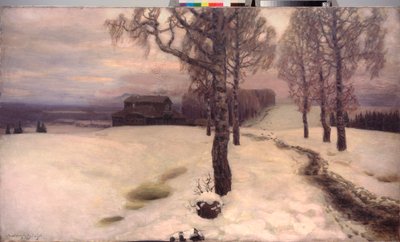 A Breath of Spring - Målning av Appolinari Mikhaylovich Vasnetsov (1856-1933), olja på duk av Apollinari Mikhailovich Vasnetsov