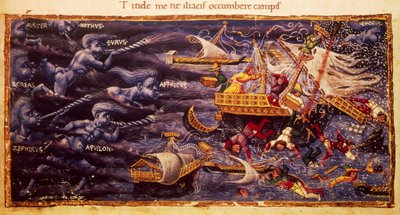 Virgilian manuskript med passage från Aeneid, av Apollonio di Giovanni (1415 eller 1417-1465) av Apollonio di Giovanni di Tommaso