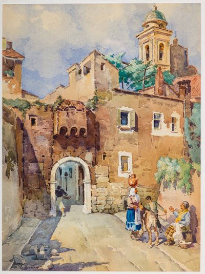 St. Joseph Bridge (akvarell på papper) av Arcangelo Salvarani