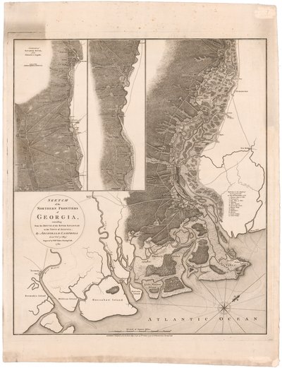 En karta över Georgias norra gränser av Campbell av Archibald (after) Campbell