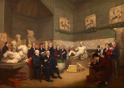 Förvaltarna i det tillfälliga Elgin-rummet, 1819 av Archibald Archer