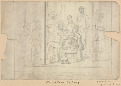 Sketch - Nyheter från armén. av Archibald Willard