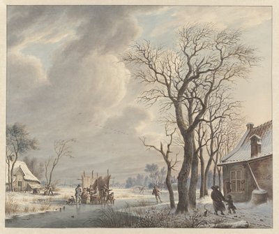 Vinterlandskap med iskul av Arend van Glashorst jr.