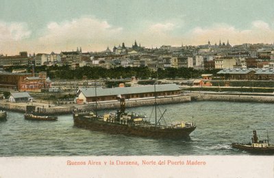 Darsena hamnar, Puerto Madero, Buenos Aires, Argentina (färgat foto) av Argentinian Photographer