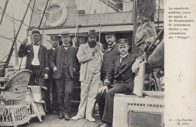 Svensk mission för att rädda skeppsbrutna medlemmar av Otto Nordenskjolds Antarktisexpedition, c1904 av Argentinian Photographer