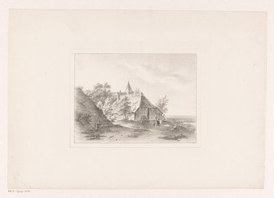 Bykant med kvinna som bleker tvätten av Arie Ketting de Koningh (attributed to)
