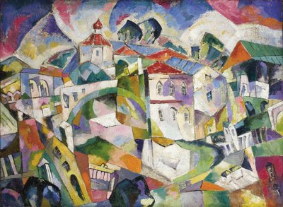 Kubistisk stadsbild, 1910-tal av Aristarkh Vasilievic Lentulov