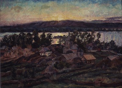 Solnedgång, 1928 av Aristarkh Vasilievic Lentulov