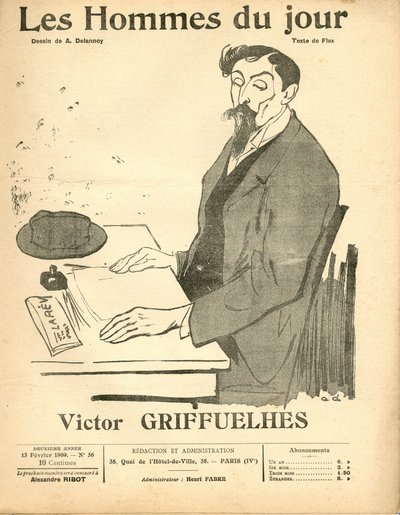 Omslag till ""The Men of the Day"", Satirical in B & W av Aristide Delannoy