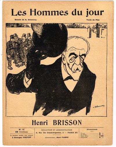 Omslag till "" The Men of the Day "", Satirical in B & W av Aristide Delannoy
