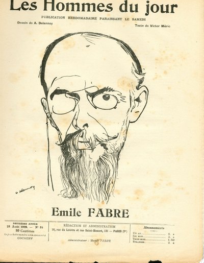 Omslag till ""The Men of the Day"", Satirical in B & W av Aristide Delannoy