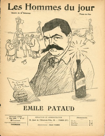 Omslag till ""The Men of the Day"", Satirical in B & W av Aristide Delannoy