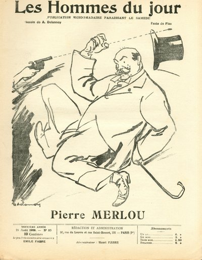 Omslag till "" The Men of the Day "", Satirical in B & W av Aristide Delannoy