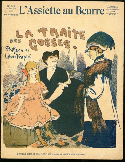 Omslag till "" The Butter Plate"", nummer 306, Satirique en Colors av Aristide Delannoy