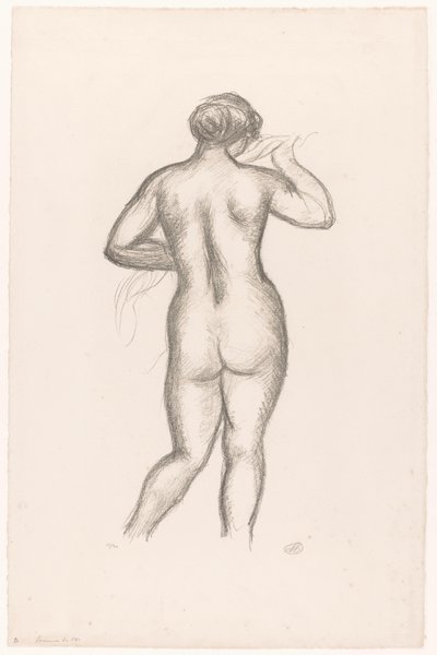 Naken kvinna sedd bakifrån Femme nue de dos (originaltitel) av Aristide Maillol (signed by artist)