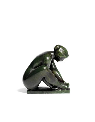 Hukande Flicka Håller En Fot av Aristide Maillol