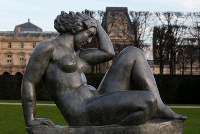 Jardin des tuileries, Aristide Maillol, Montagne 1937 (lead), Paris, Frankrike (foto) av Aristide Maillol