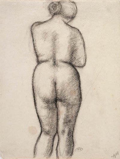 Kvinnlig modell, sedd bakifrån av Aristide Maillol