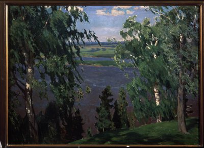 Grönt brus. Målning av Arkadi (Arkady) Alexandrovich Rylov (1870-1939), olja på duk av Arkadij Aleksandrovic Rylov
