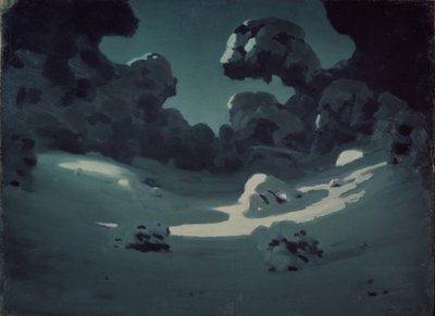 Månskensfläckar i skogen. Vinter, 1898-1908 av Arkhip Ivanovich Kuindzhi