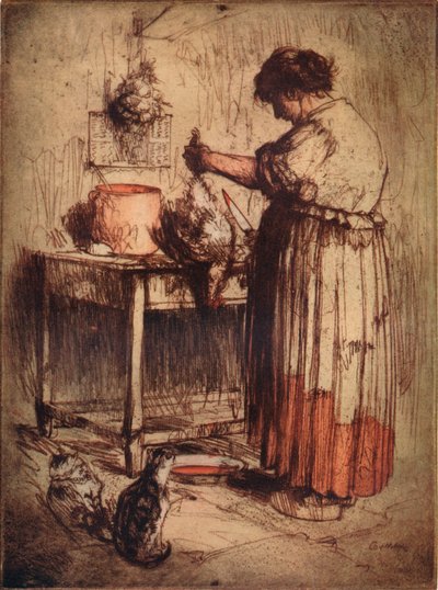 Kycklingkvinnan, c1921 av Armand Coussens