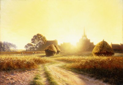 Solnedgång i Champagne, 1902 av Armand Guery