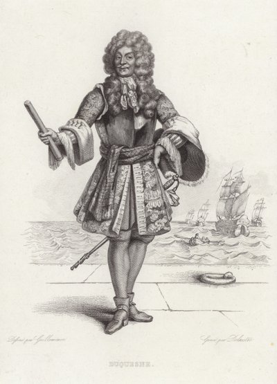 Porträtt av Abraham Duquesne av Armand Guilleminot
