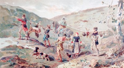 1200-talets jaktfest med bärare av Armand Jean Heins