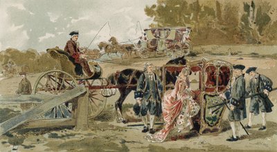 Fliguette och sedanstol, Österrikiska Nederländerna, 1700-tal av Armand Jean Heins