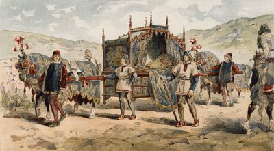 Kull av en chatelaine, tid för hertigarna av Bourgogne, 1400-talet av Armand Jean Heins