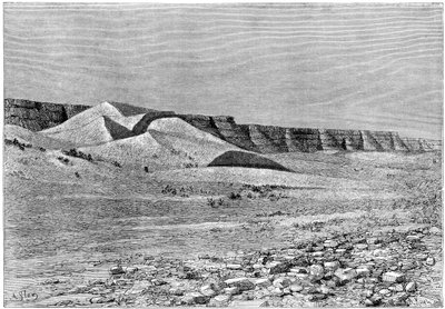 Igharghars klippor, tagna från norr om Temassinin, c1890 av Armand Kohl