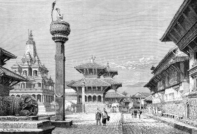 Tempel i Patan, Nepal, 1895. av Armand Kohl