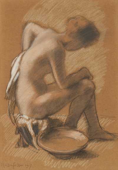 Kvinna vid hennes toalett Kvinna vid hennes toalett, 1917. av Armand Rassenfosse