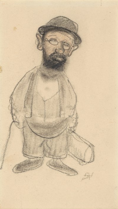 Porträtt av Henri de Toulouse-Lautrec. av Armand Rassenfosse