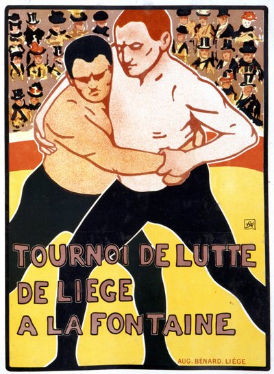 Liège-turnering vid fontänen av Armand Rassenfosse