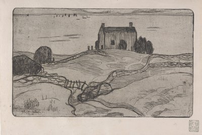 La Maison du Pendu (Den hängde mannens hus) 1893 (etsning) av Armand Séguin