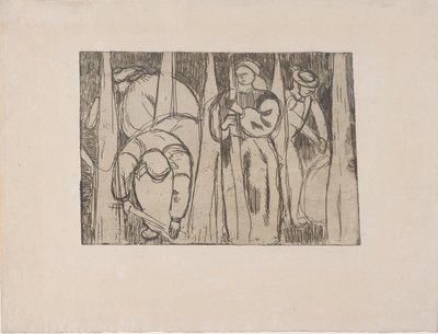 Les Rouisseuses (Linsamlarna) 1893 (etsning) av Armand Séguin