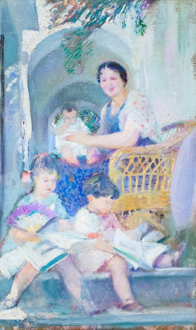 Familj under valven av Armando Spadini