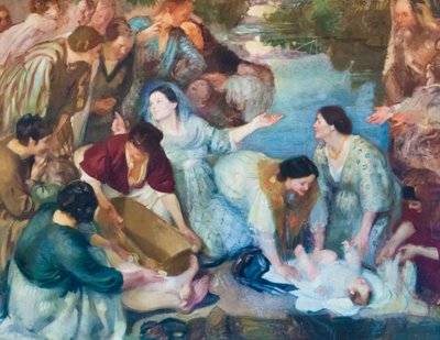 Moses räddad av vattnet av Armando Spadini