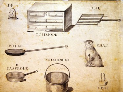 Illustrationer från "A French Alphabet Book of 1814", pub. av Charles Plante Fine Arts av Arnaud de Beauregard