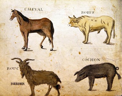Illustrationer från "A French Alphabet Book of 1814", pub. av Charles Plante Fine Arts av Arnaud de Beauregard