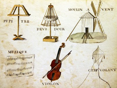 Illustrationer från "A French Alphabet Book of 1814", pub. av Charles Plante Fine Arts av Arnaud de Beauregard