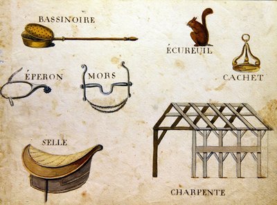 Illustrationer från "A French Alphabet Book of 1814", pub. av Charles Plante Fine Arts av Arnaud de Beauregard