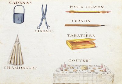 Illustrationer från "A French Alphabet Book of 1814", pub. av Charles Plante Fine Arts, 1814 av Arnaud de Beauregard