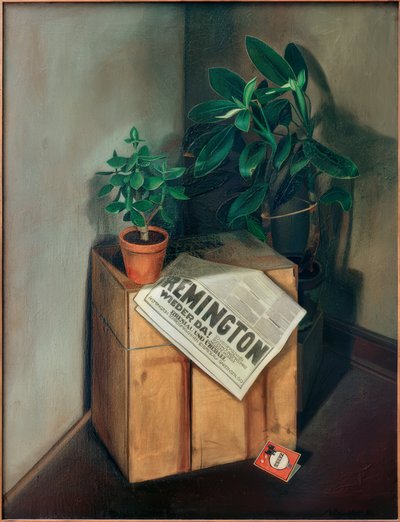 Stilleben med tidning av Arno Henschel