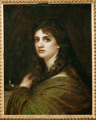 Melankoli - porträtt av hans dotter Clara ... (målning på duk) av Arnold Böcklin