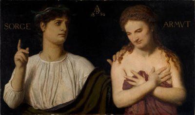 Fattigdom och bekymmer av Arnold Böcklin